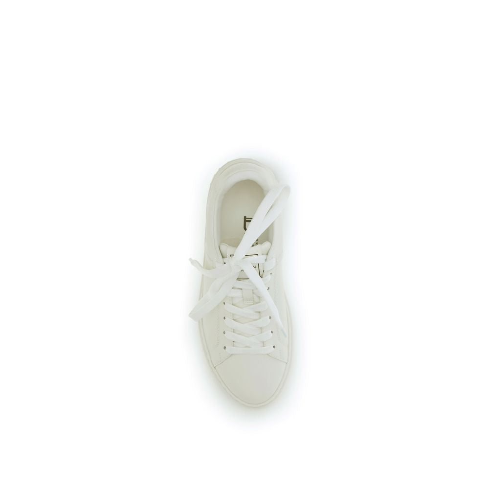 Baskets basses Balmain en cuir de veau blanc Bos Taurus
