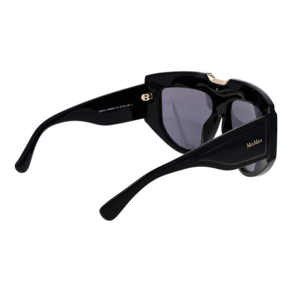 Lunettes de soleil Max Mara en acétate noir