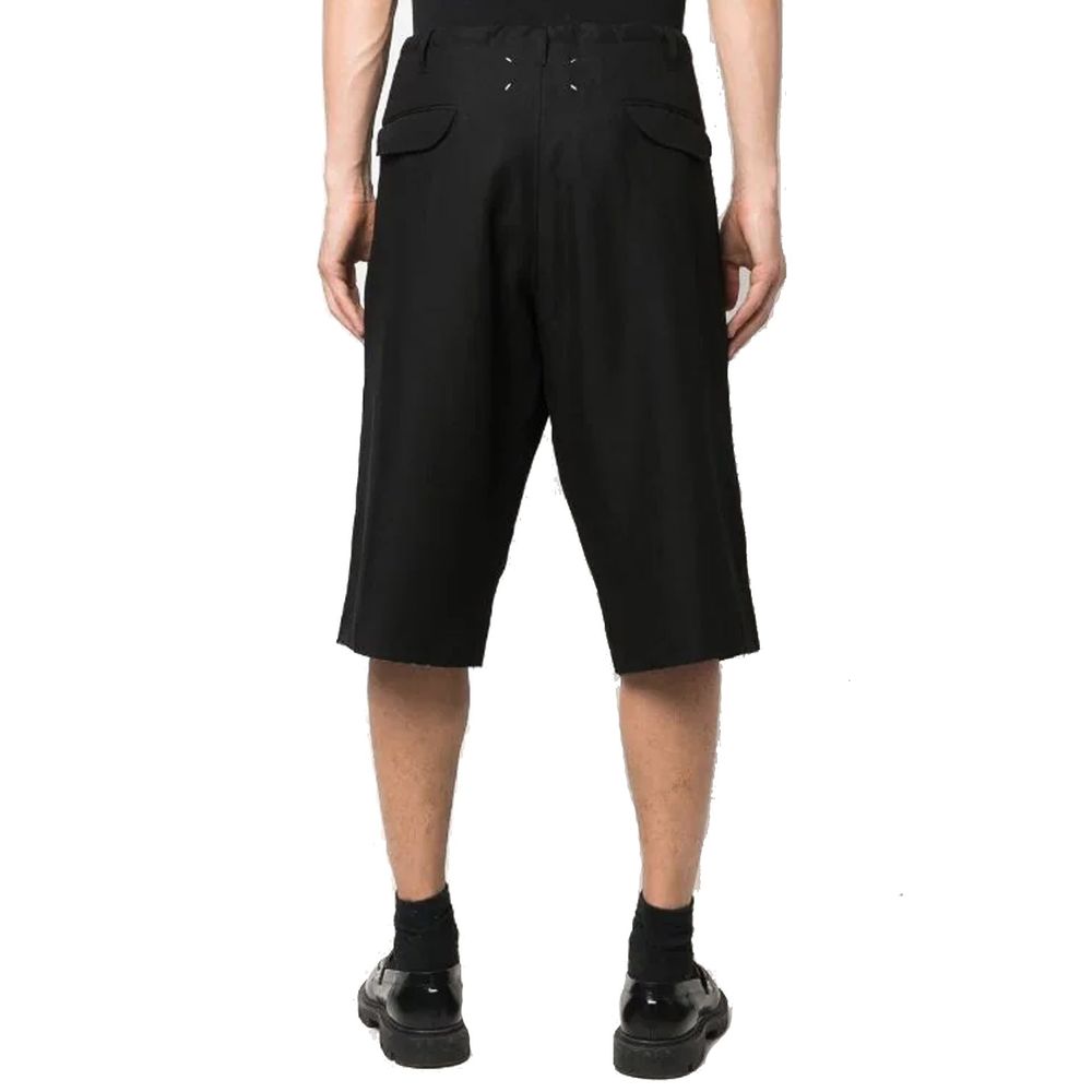 Bermuda in lino nero Maison Margiela