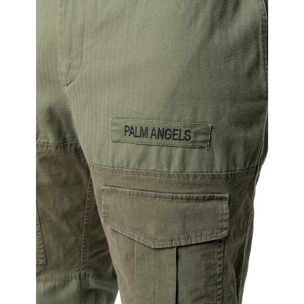 Palm Angels Pantaloni cargo bicolore in cotone