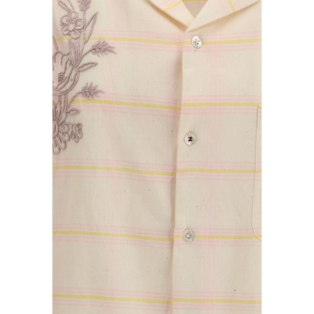 Chemise Baziszt multicolore à manches courtes en coton