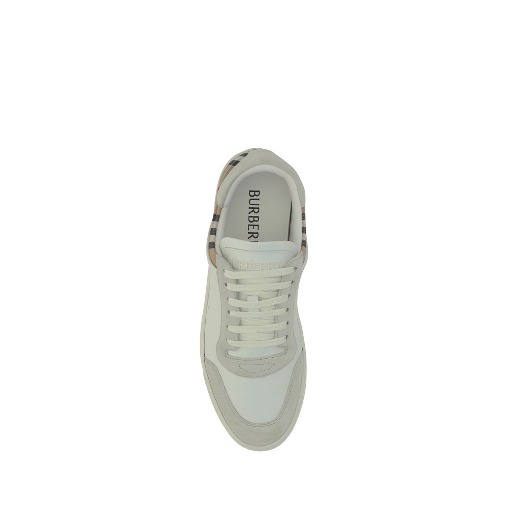 Sneakers basse Burberry in gomma bianca