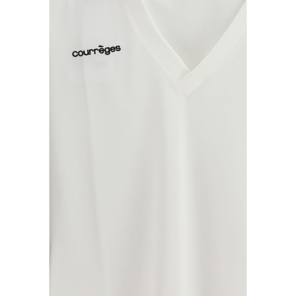 Polo Courrèges in cotone bianco