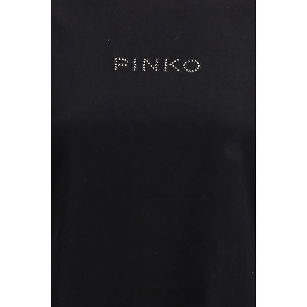 T-shirt nera in cotone PINKO