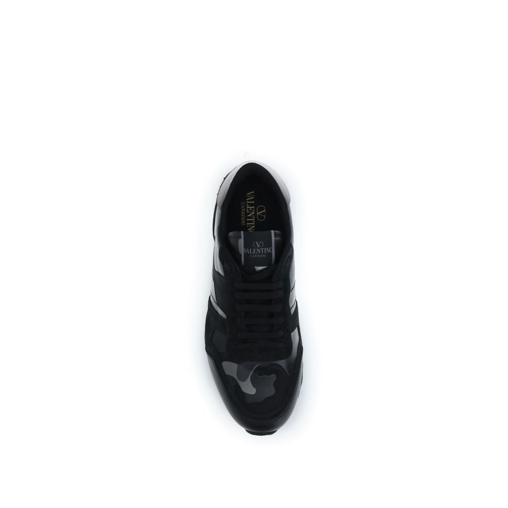 Baskets Athlétiques Valentino Garavani en Cuir de Veau Noir Bos Taurus