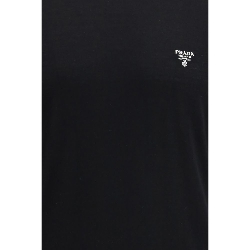 T-Shirt Prada Nera in Lana Pile