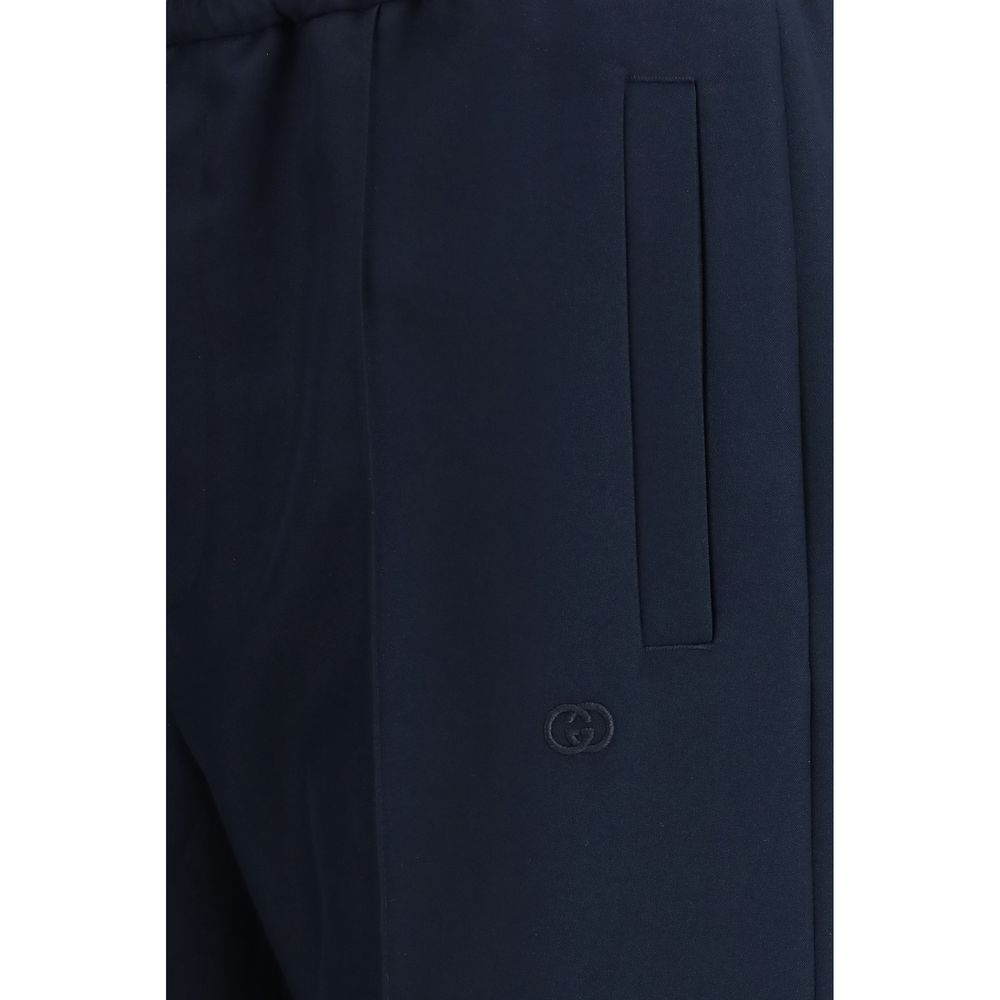 Pantaloni Casual Gucci in Poliestere Blu