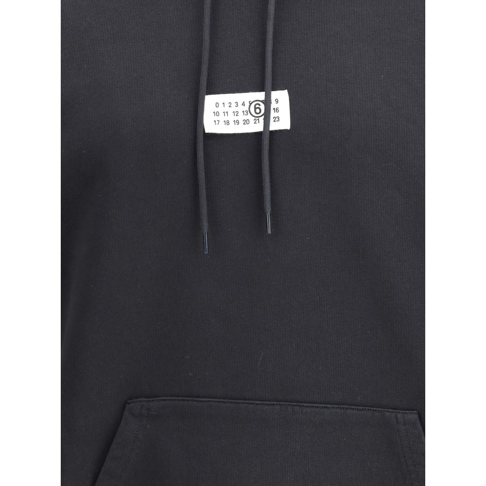 Felpa MM6 in Cotone Nero