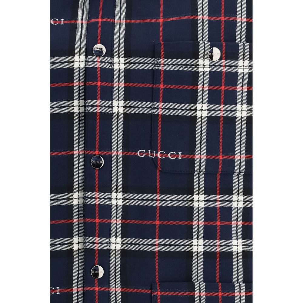 Giacche e cappotto in cotone blu Gucci