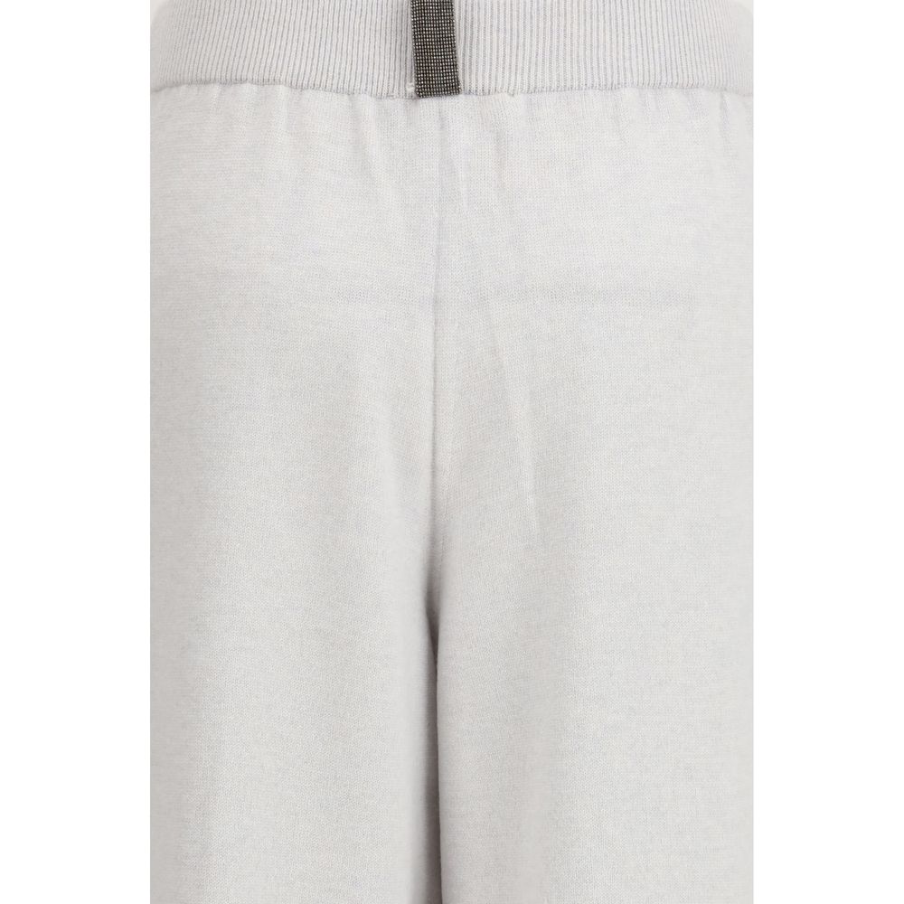 Fabiana Filippi Pantaloni Casual in Lana e Felpa Grigia