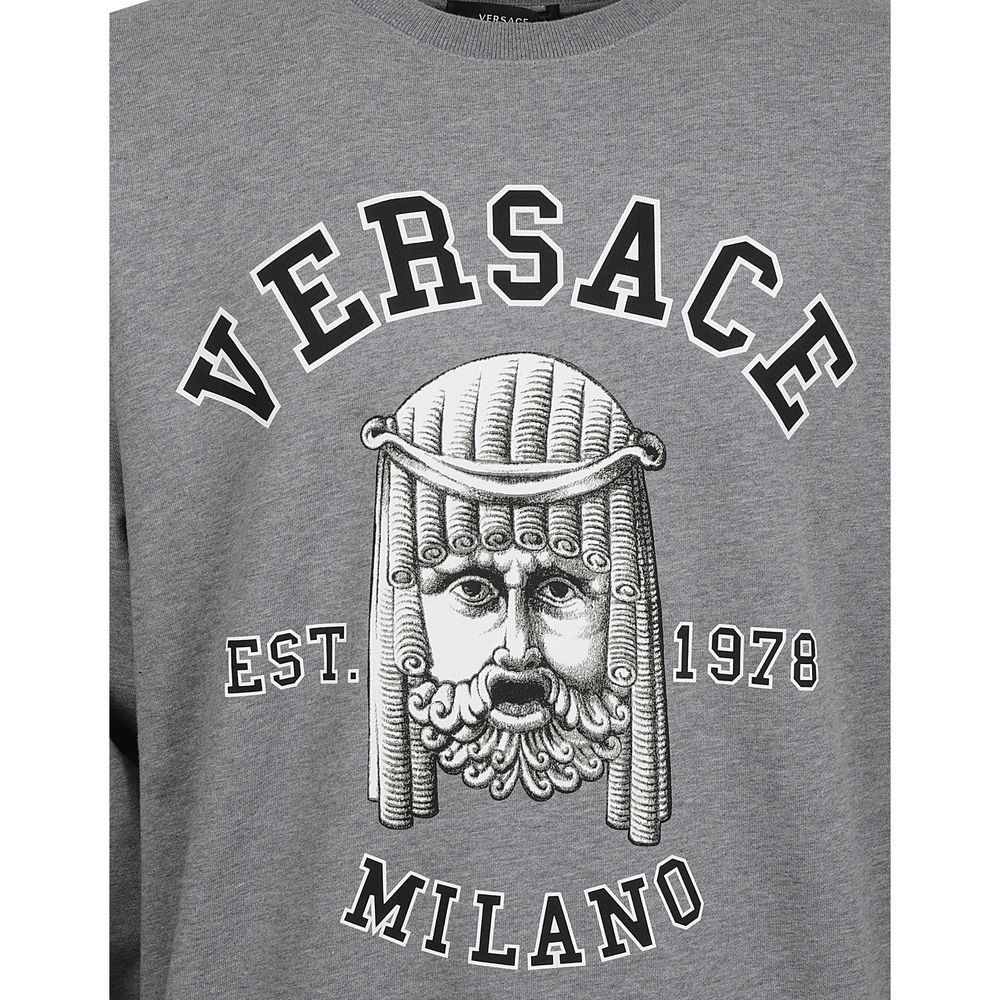 Felpa Versace in cotone grigio