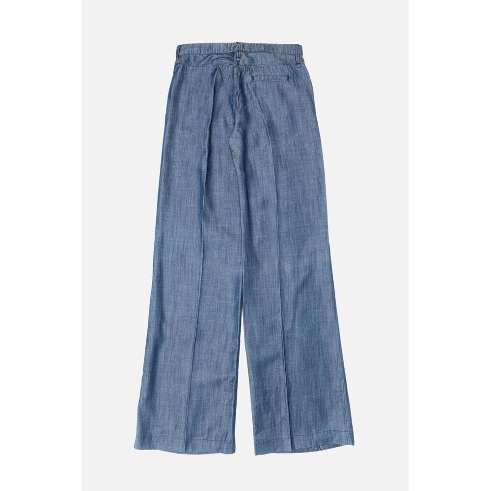 Pantalon en verre bleu gaz