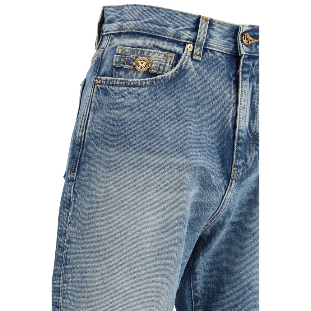 Versace Jeans in Denim di Cotone Blu