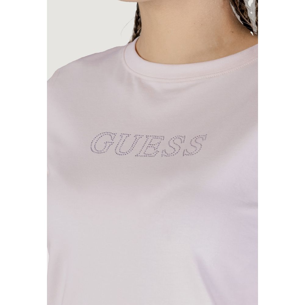 T-Shirt Guess in cotone rosa attivo