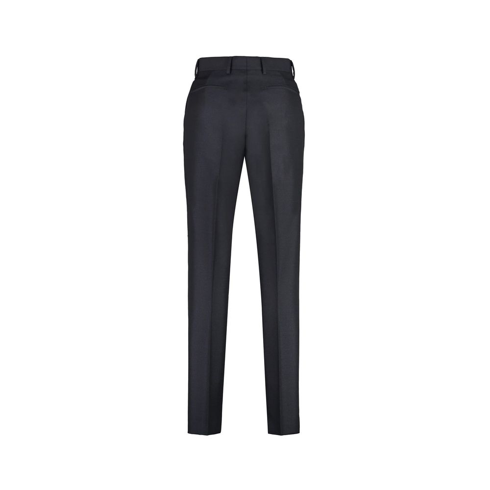 Pantaloni eleganti Prada in mohair blu