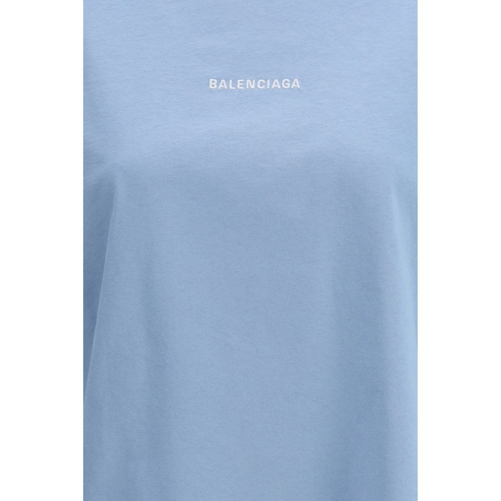 T-shirt Balenciaga in cotone blu