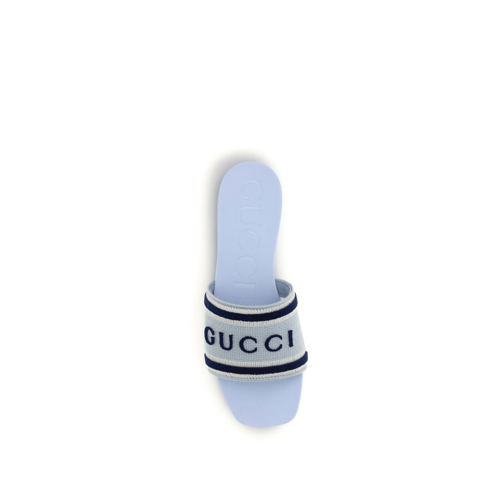 Sandali Gucci in cotone blu