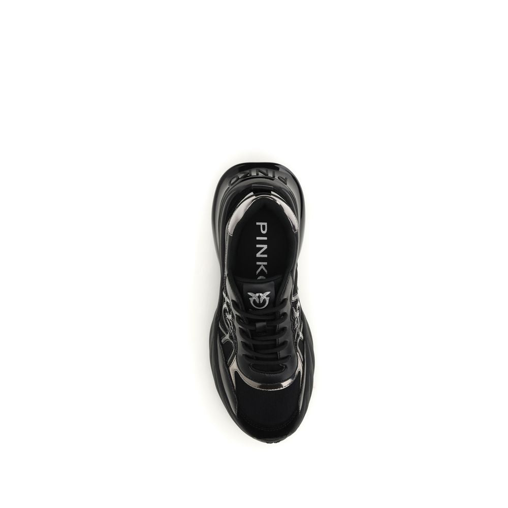PINKO Sneakers Bos Taurus Chunky in pelle di vitello nera