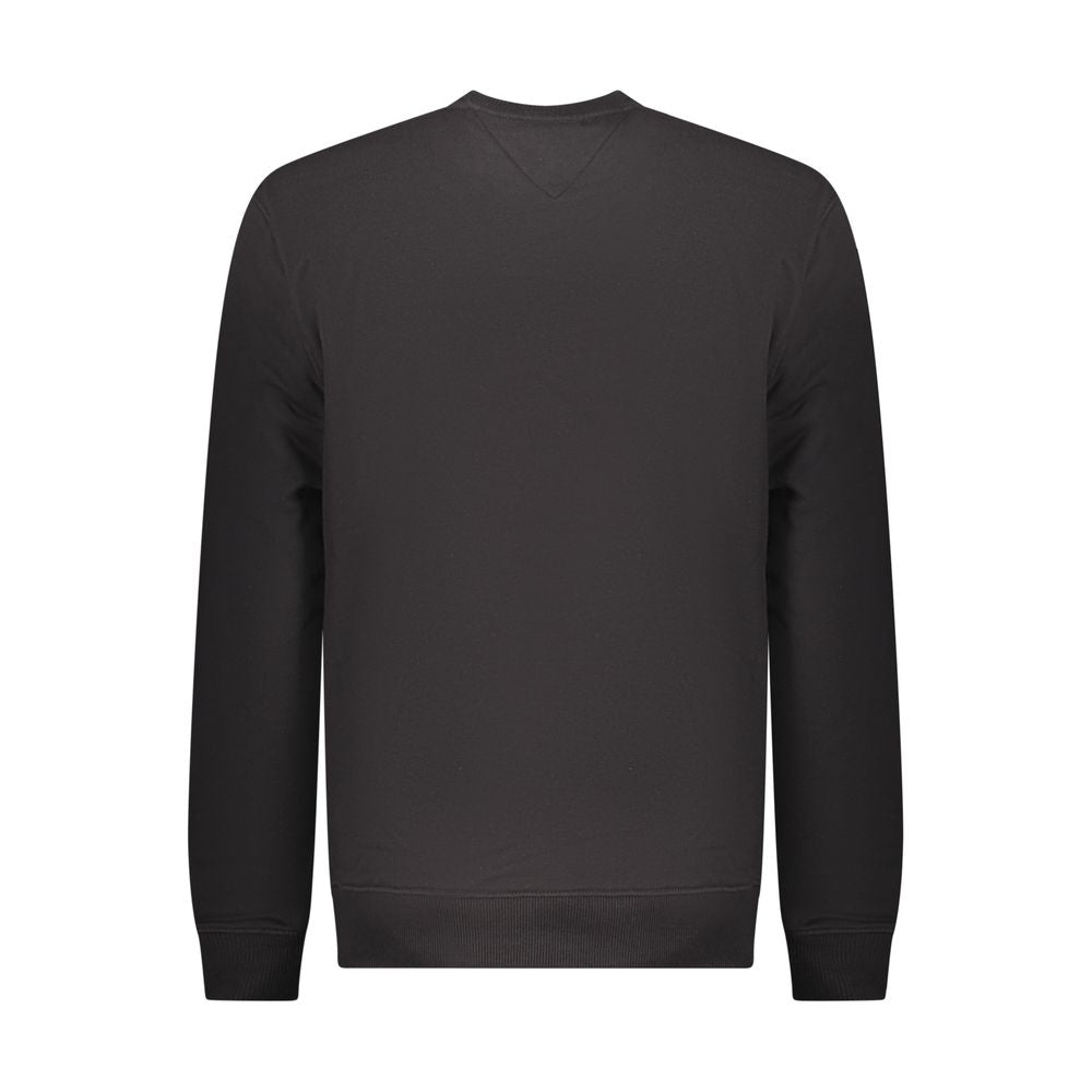 Felpa da uomo in cotone nero Tommy Hilfiger