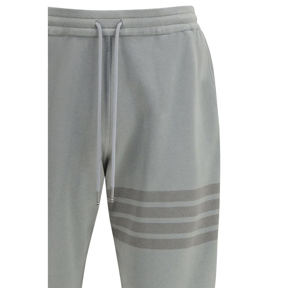 Thom Browne Pantaloni della tuta in cotone grigio