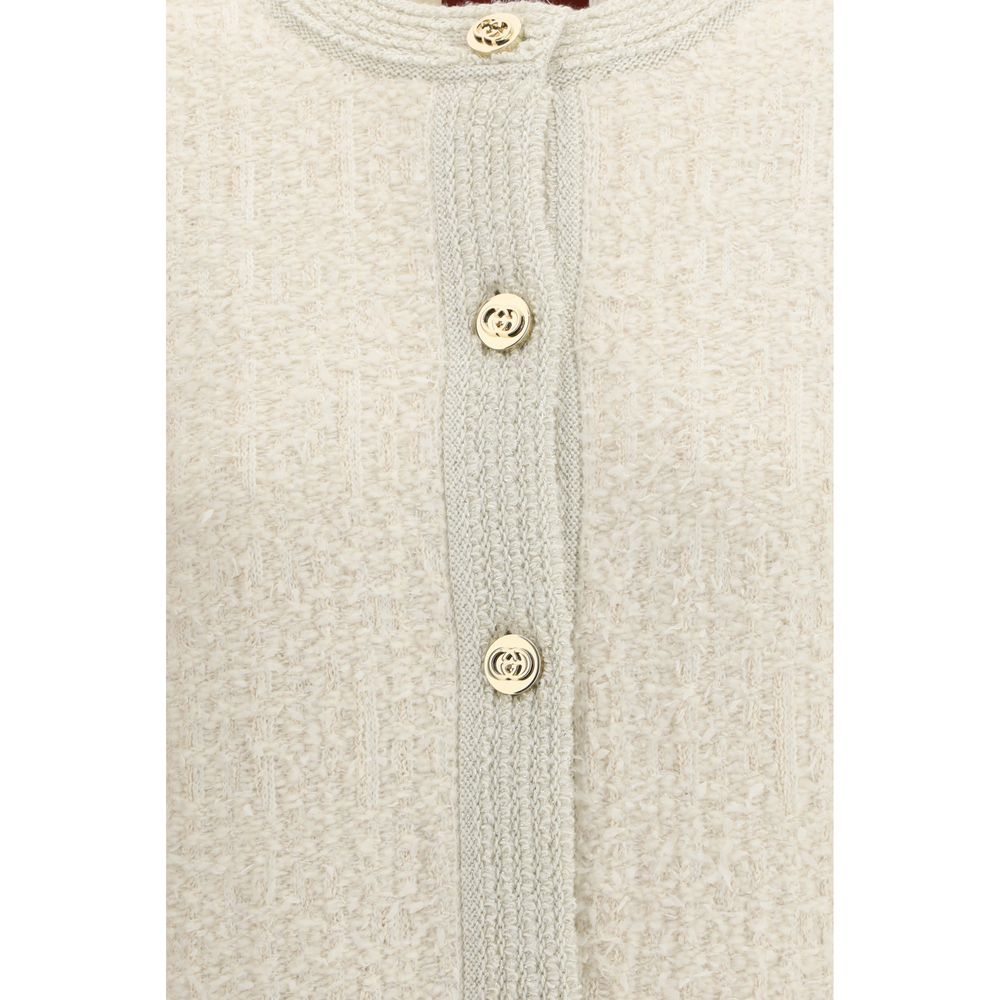 Cardigan Gucci in lana beige