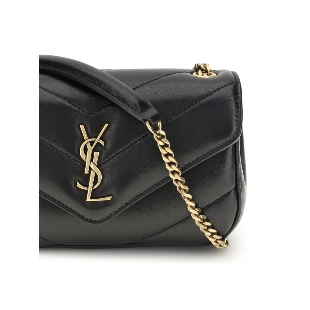 Borsa a tracolla Saint Laurent Ovis Aries in agnello nero
