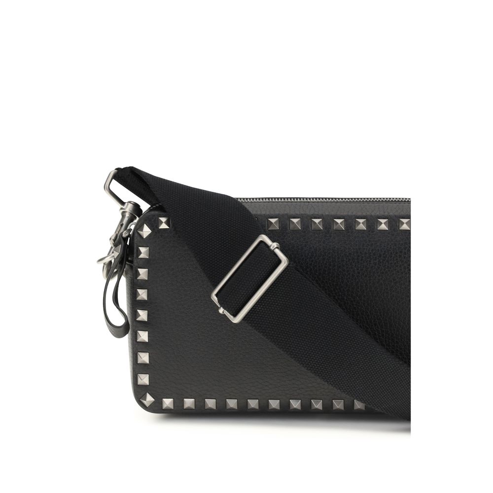 Sac bandoulière Valentino Garavani Bos Taurus en cuir de veau noir
