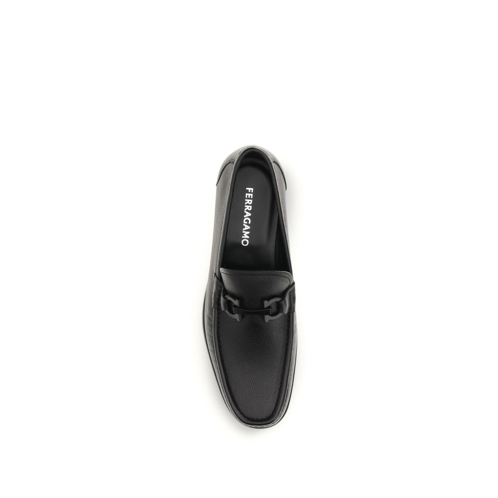 Mocassini slip-on Bos Taurus in pelle di vitello nera Ferragamo