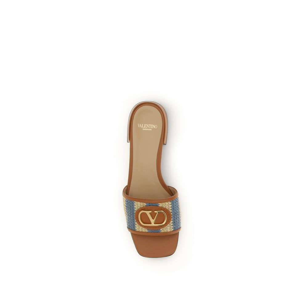 Valentino Garavani Brown Viscose Sandals