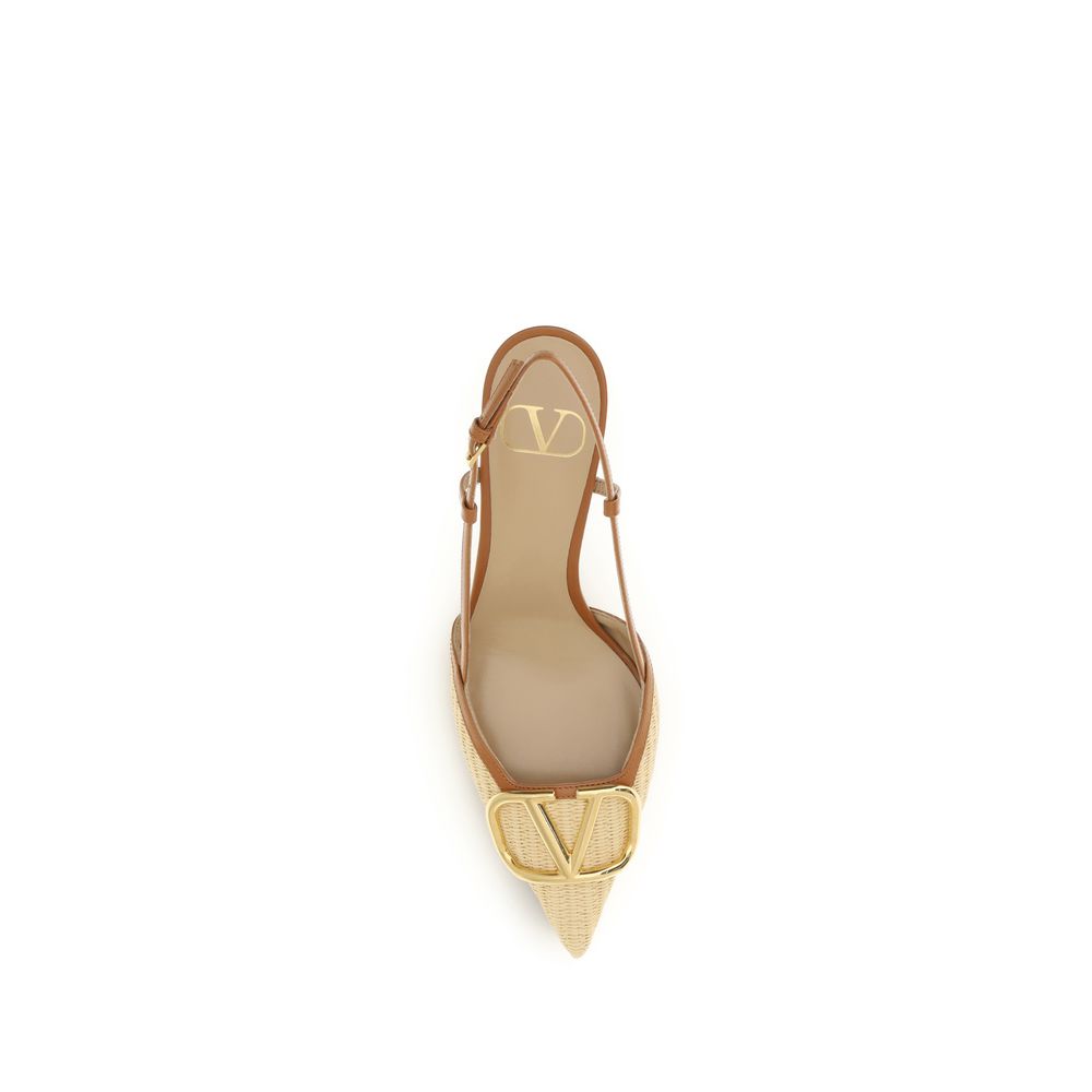 Décolleté Valentino Garavani in pelle di vitello beige