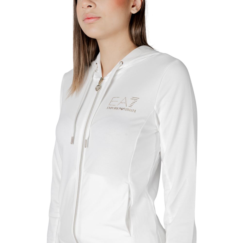 Tuta EA7 Emporio Armani in poliestere crema