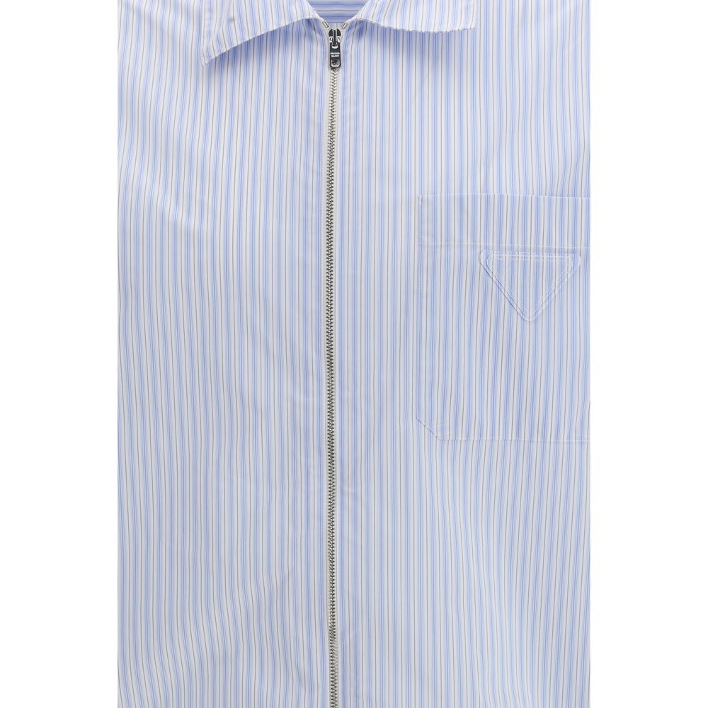Camicia fantasia Prada in poliammide blu