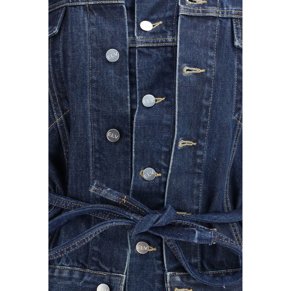 Giacca di jeans E.L.V. DENIM in cotone blu