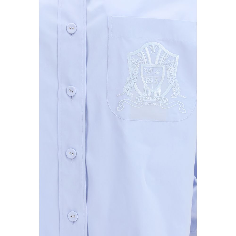 Camicia Thom Browne in cotone blu fantasia
