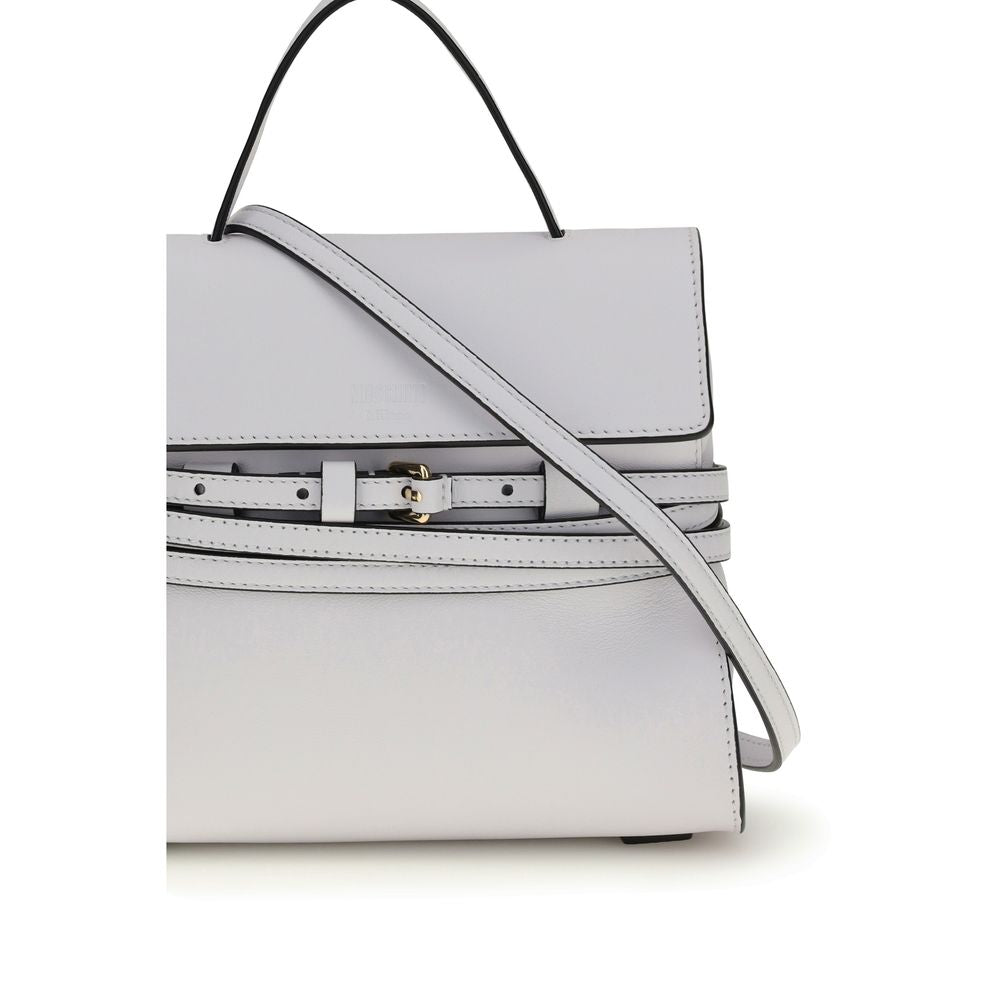 Sac à main Moschino en cuir de veau blanc Bos Taurus