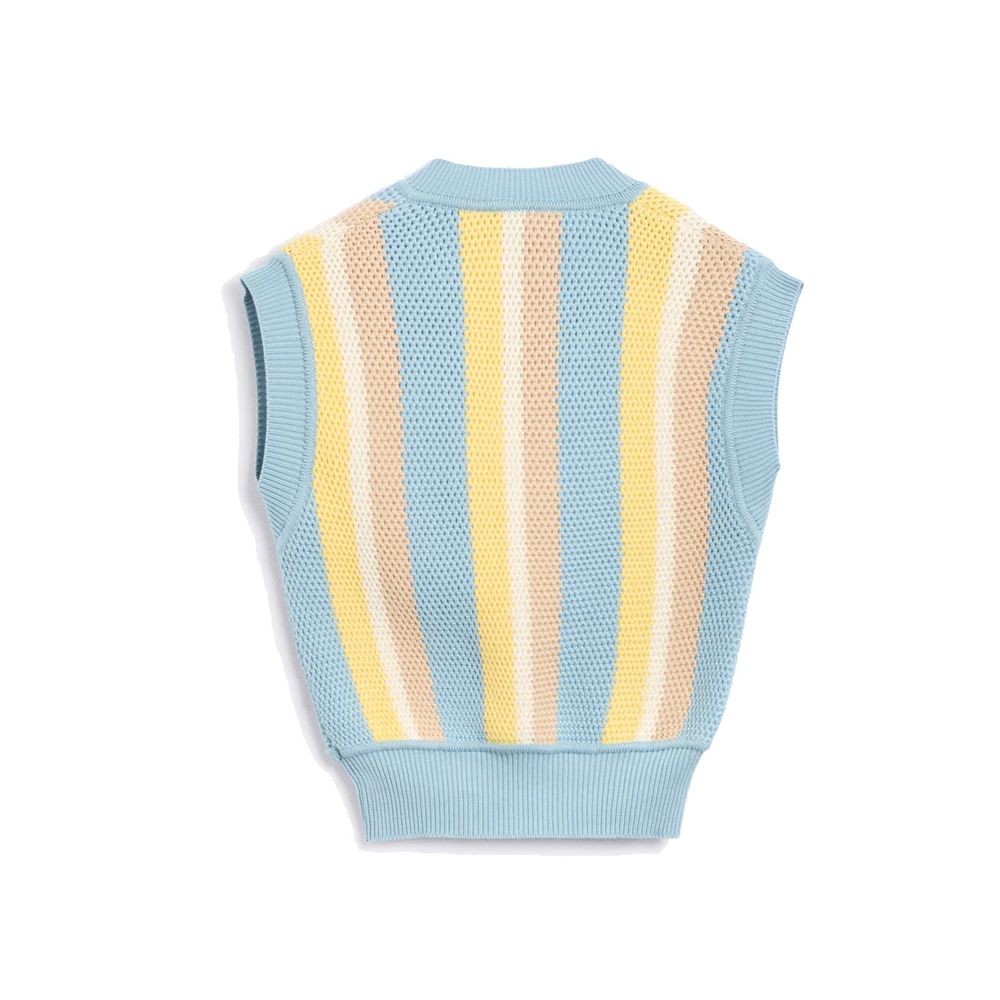 Gilet Autry in cotone blu