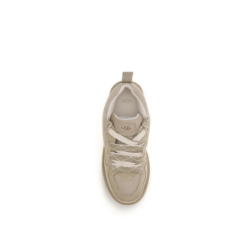 Baskets basses en cuir de veau beige Bos Taurus UGG