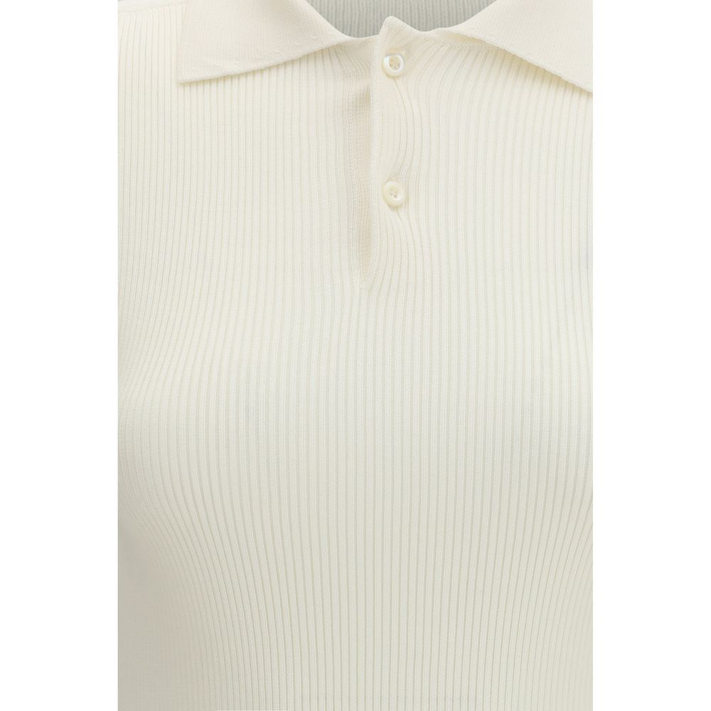Polo in seta bianca RIER