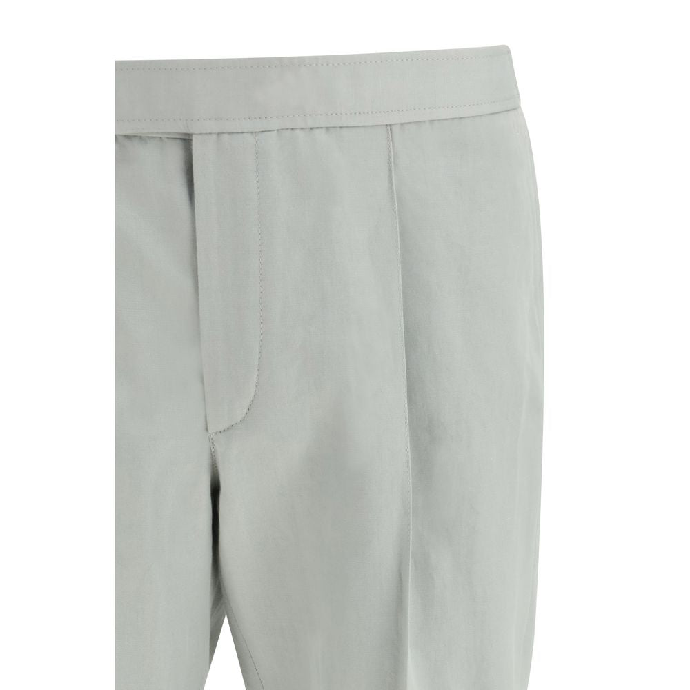 Brioni Pantaloni Casual in Lino Bianco