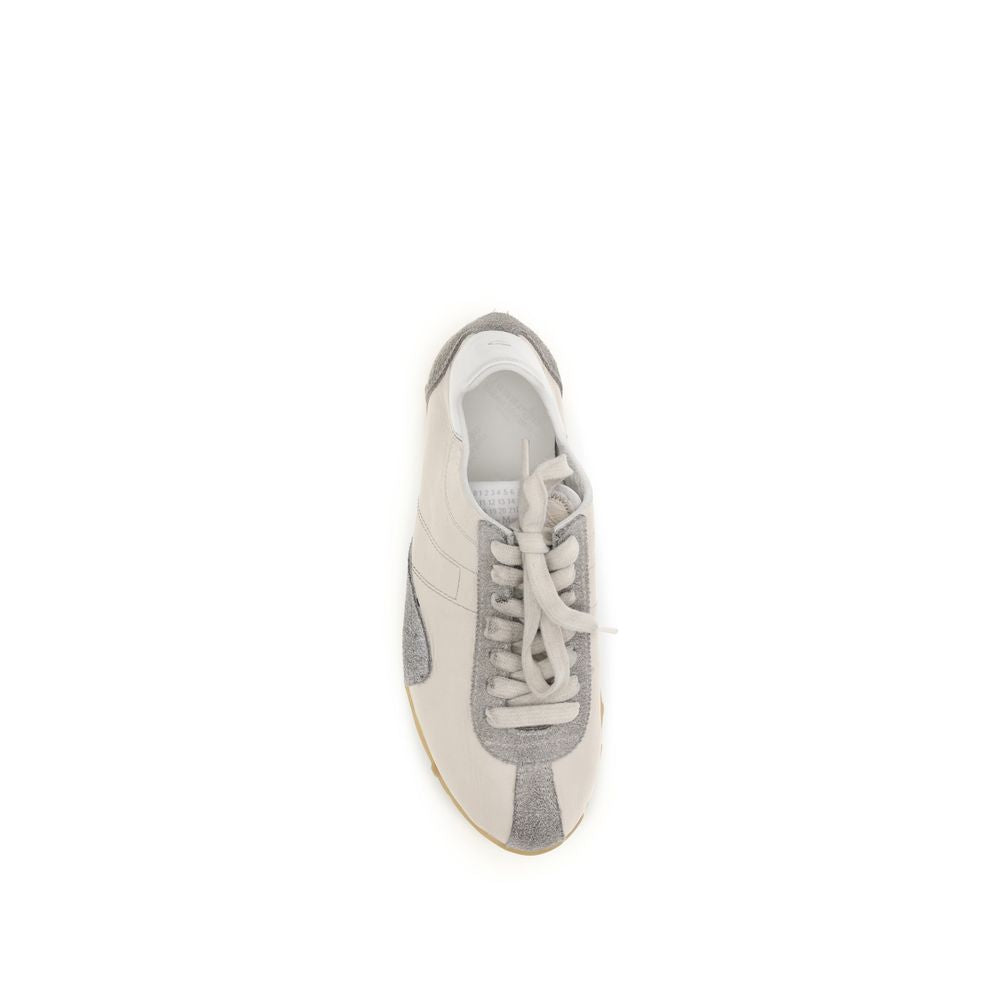 Baskets de sport Maison Margiela en cuir de chèvre beige