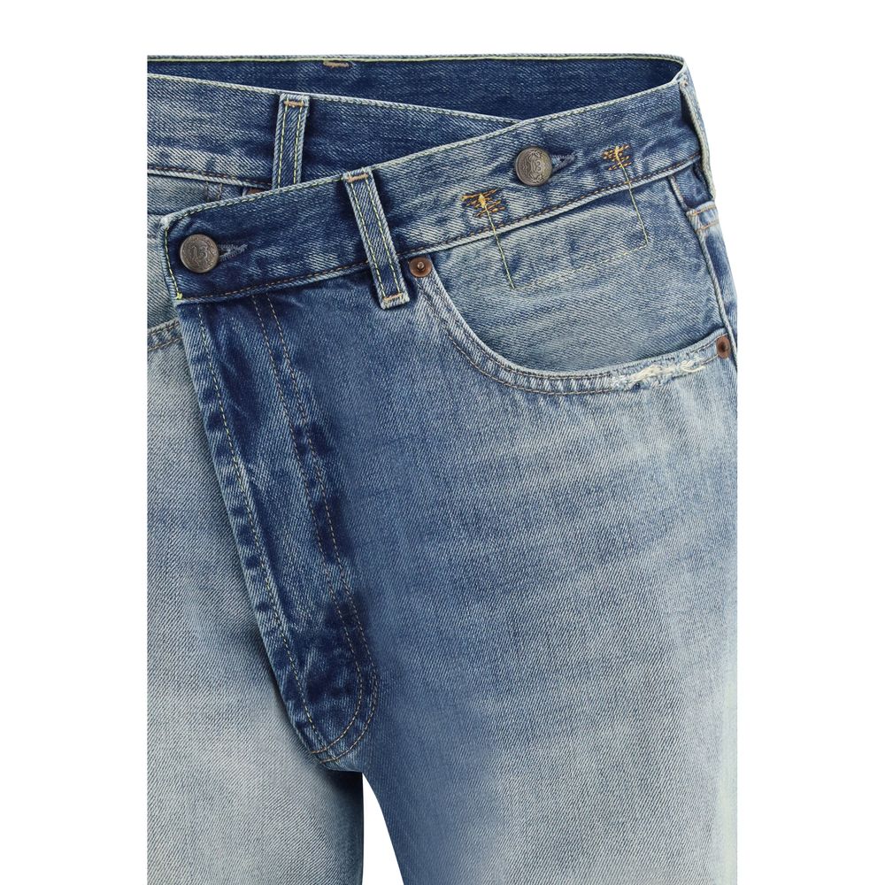 Jeans R13 dritti in cotone blu