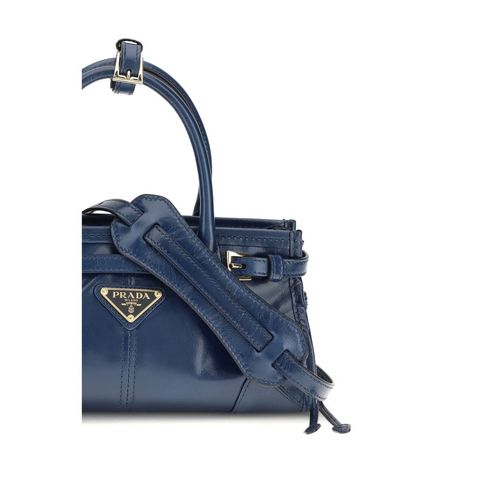 Borsa Prada in pelle di vitello blu Bos Taurus