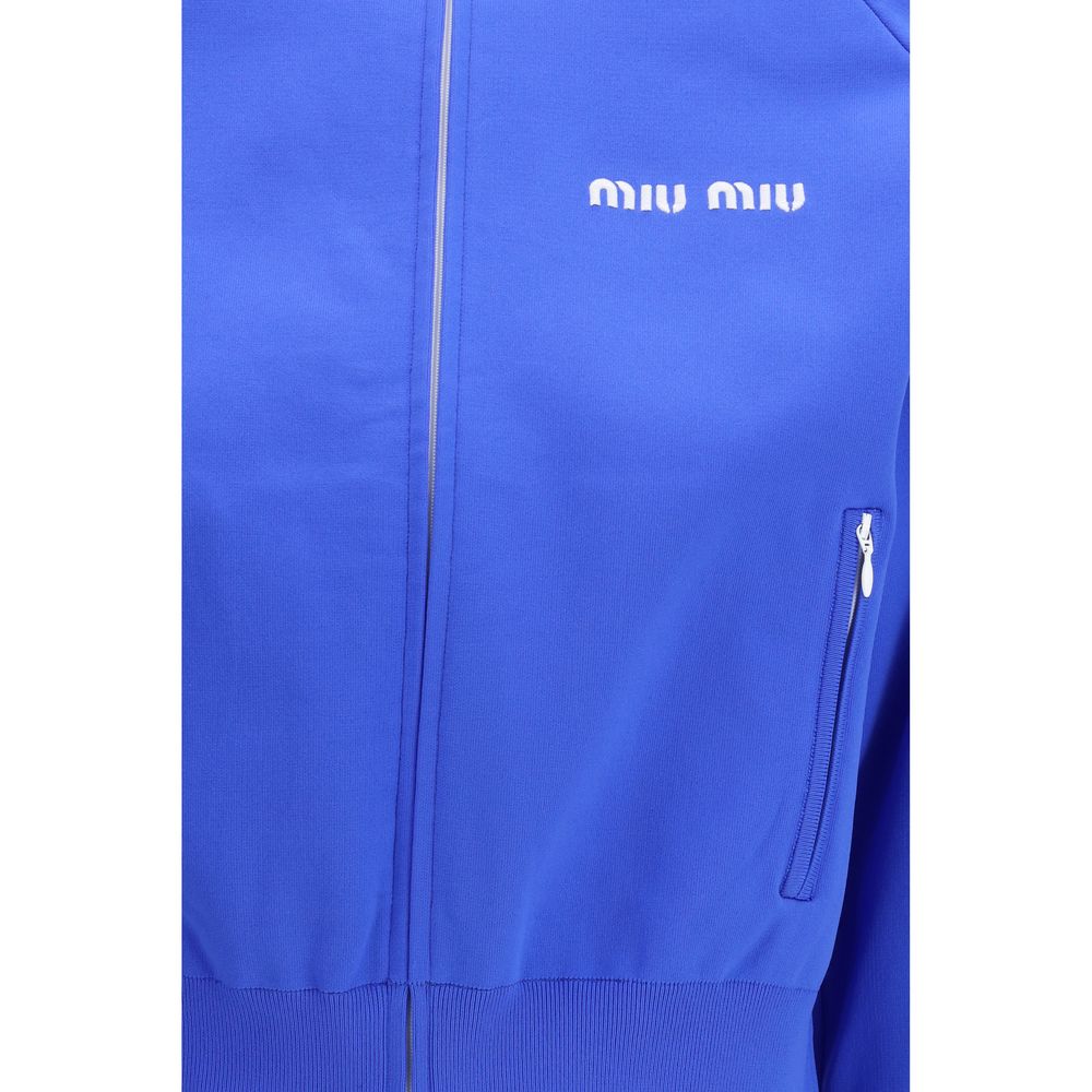 Miu Miu Felpa Blu in Poliammide