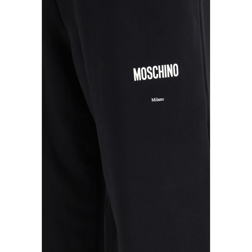 Moschino Pantaloni Casual Neri in Cotone