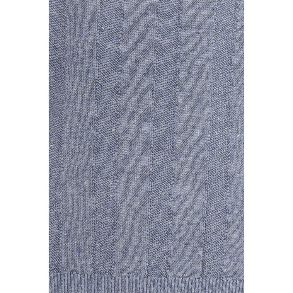 T-shirt Brunello Cucinelli en lin bleu