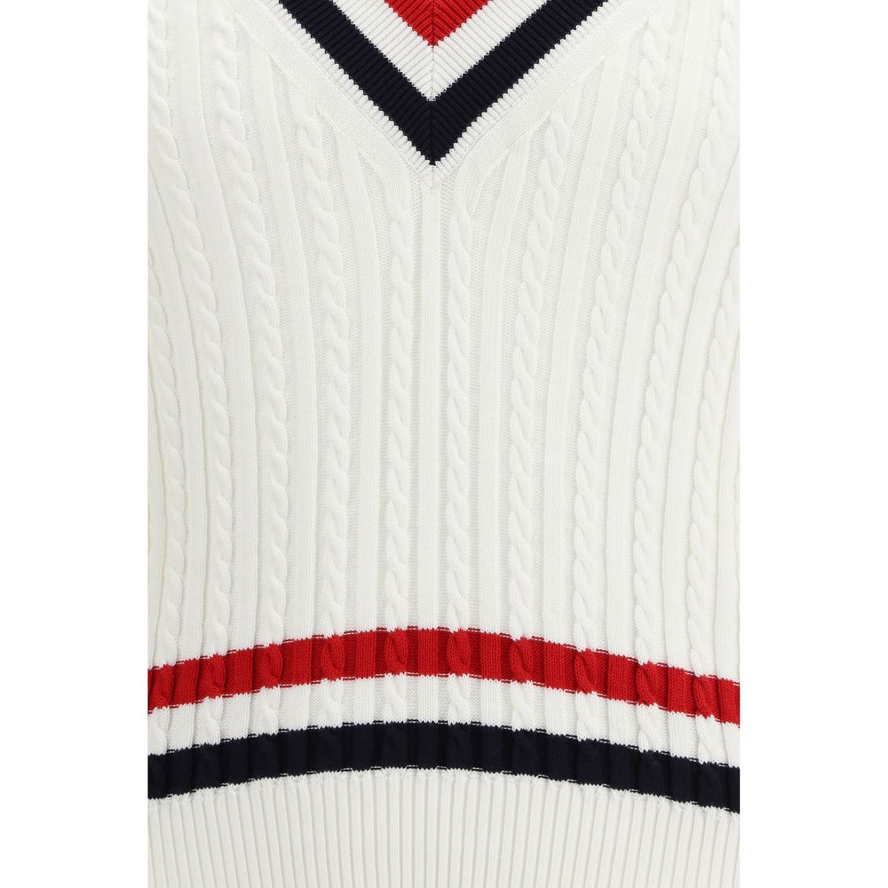 Felpa in cotone bianco Thom Browne