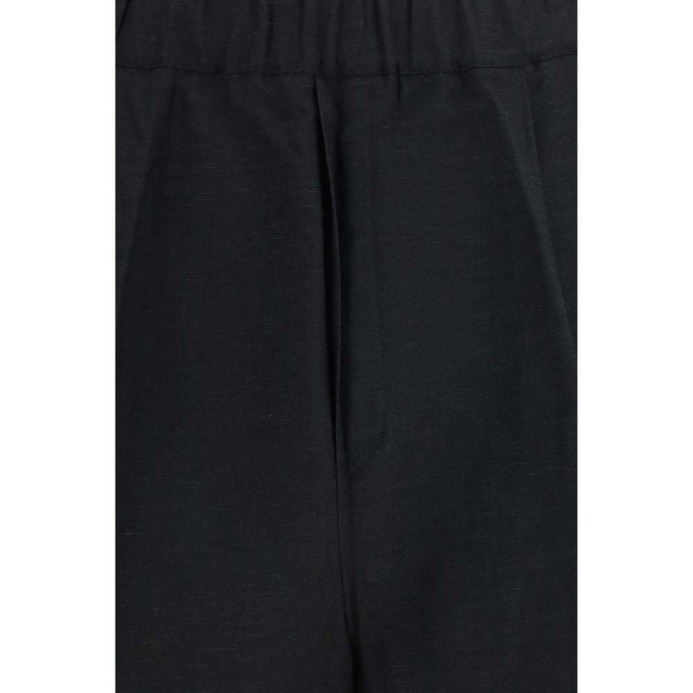 Shorts Bermuda Laneus neri in viscosa