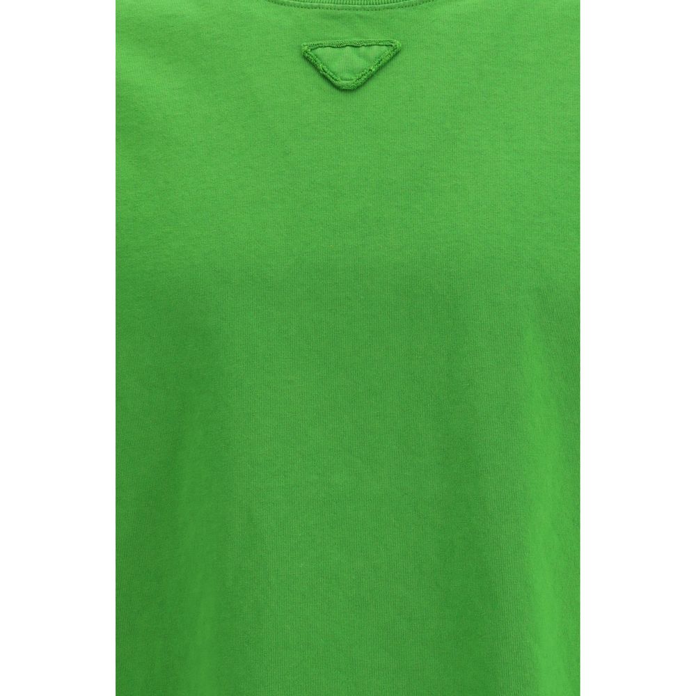 T-shirt bicolore in cotone Prada
