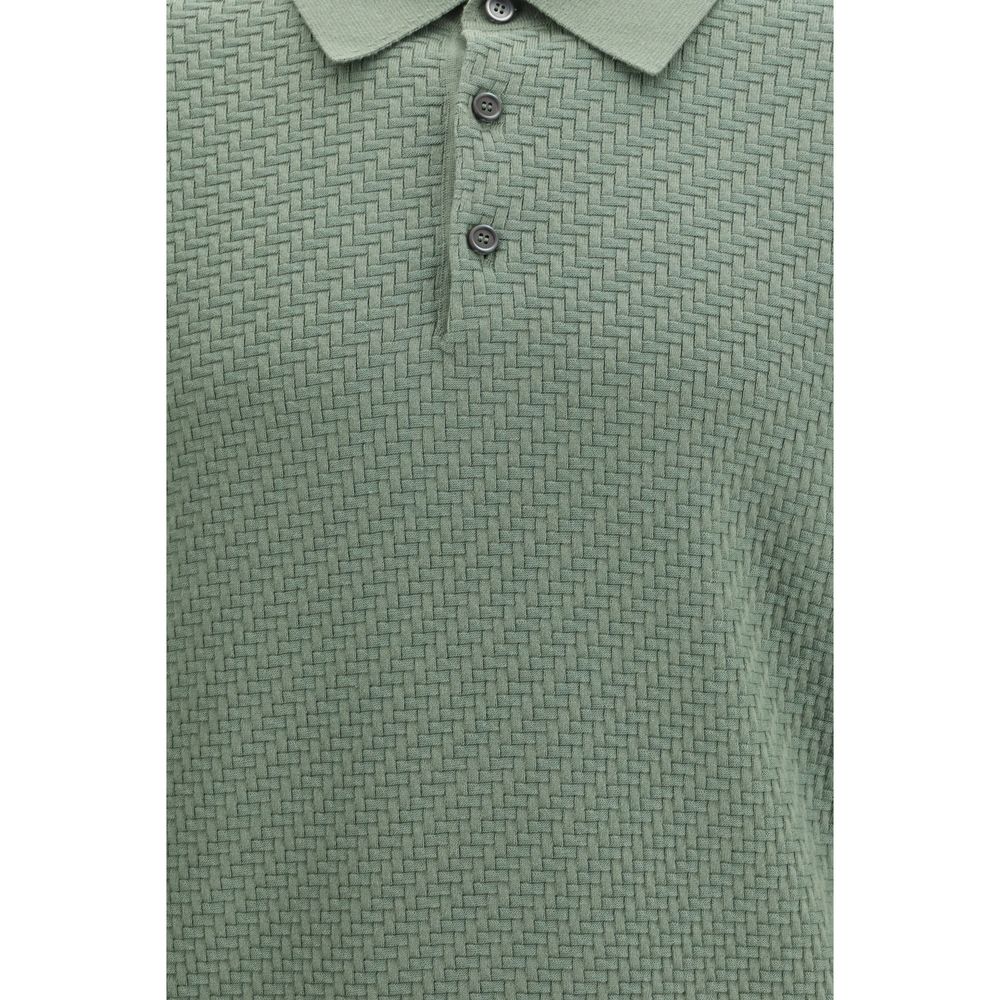 Brioni Green Cotton Polo Shirt