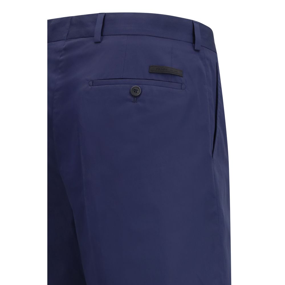 Bermuda Prada in cotone blu